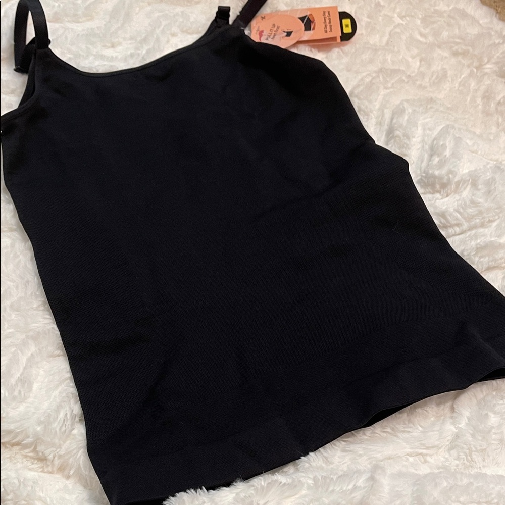NWT Shapermint Black Essentials Scoop Neck Cami - Picture 5 of 12